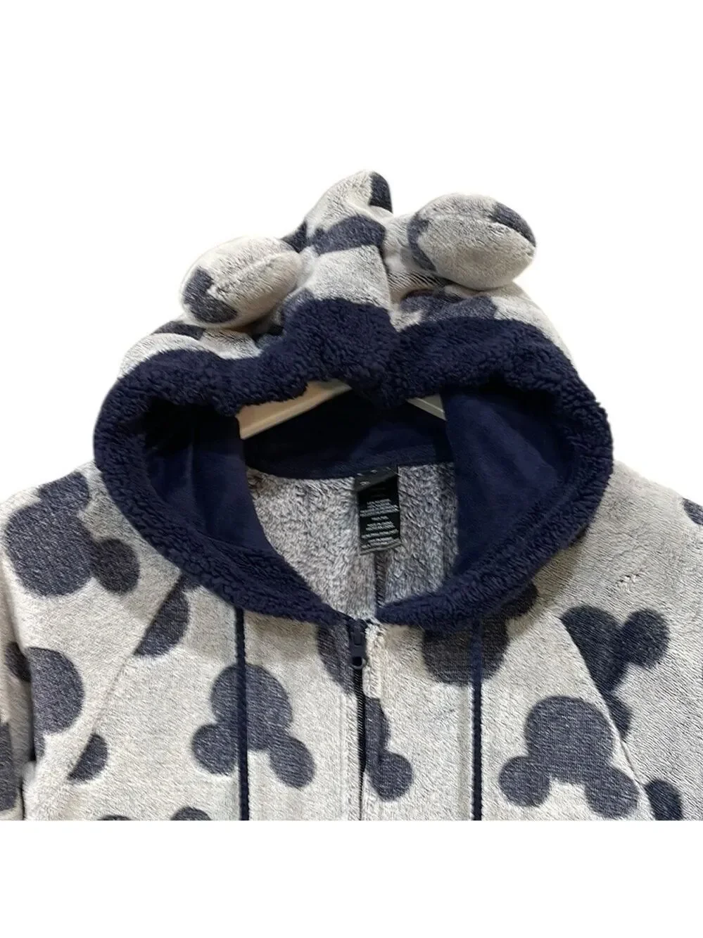 Disney Plush Hooded Onesie Mickey Mouse Pajamas SZ XS Oversized